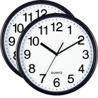 Battery Operated Black Wall Clock — 13"