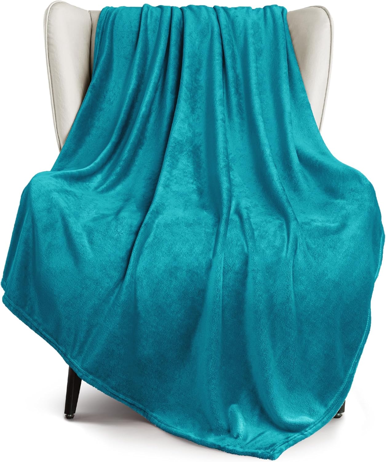 Black Throw Pillow — 50" — Teal