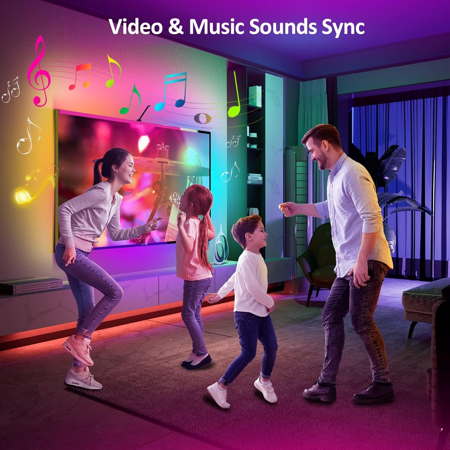 USB Metal LED Strip Light — 65" - View 5