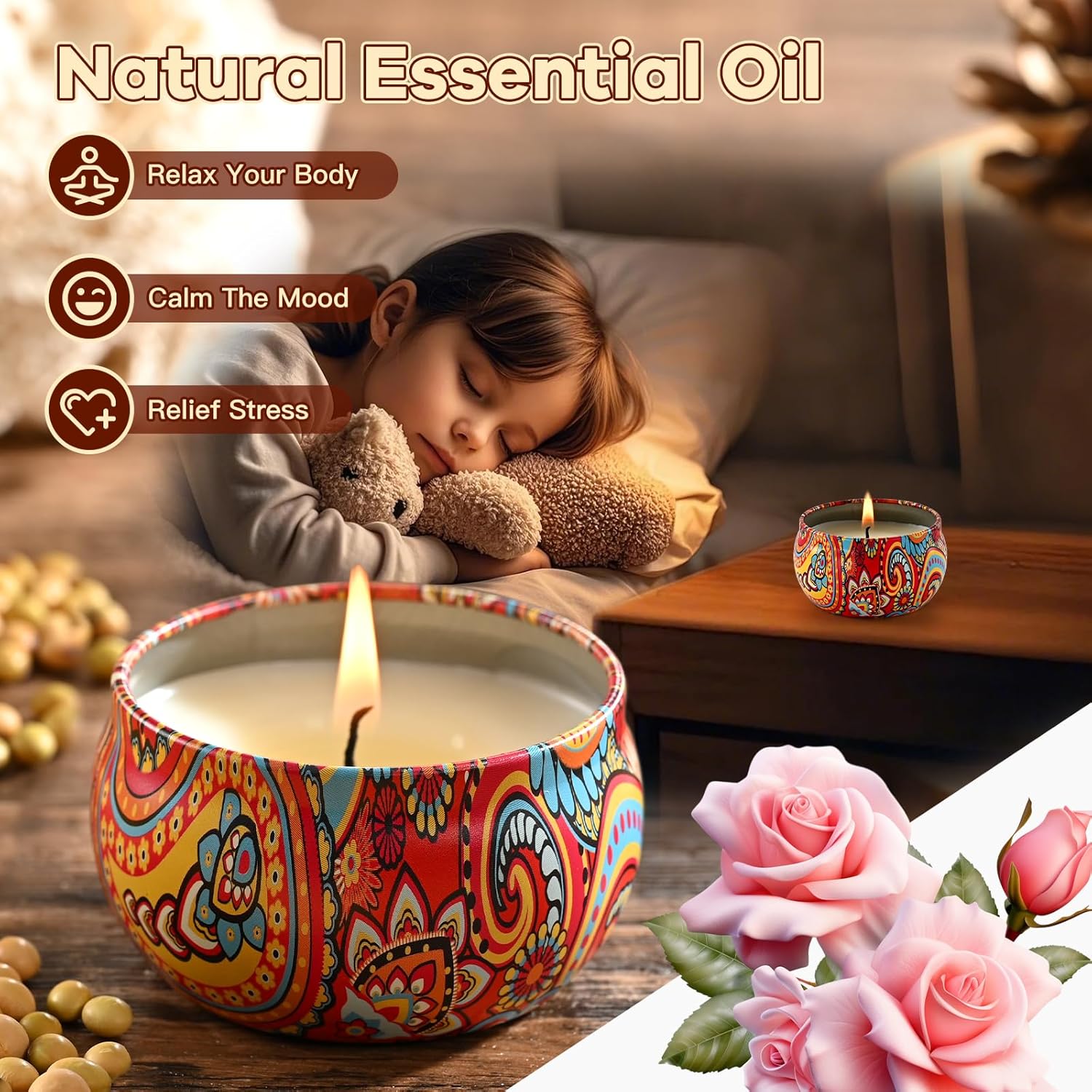 Soy Wax Metal Scented Candle - View 3