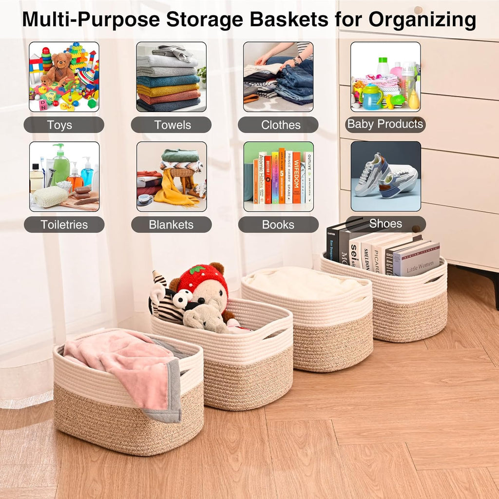 Rectangular Boho Black Storage Basket — 12.7" - View 5