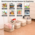 Rectangular Boho Black Storage Basket — 12.7" - View 5
