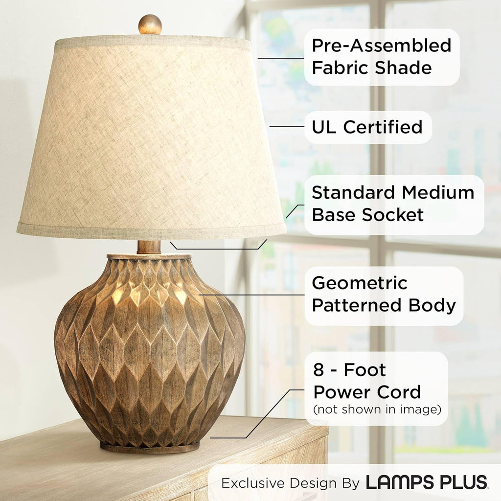 Modern Gold Table Lamp — 22" - View 3