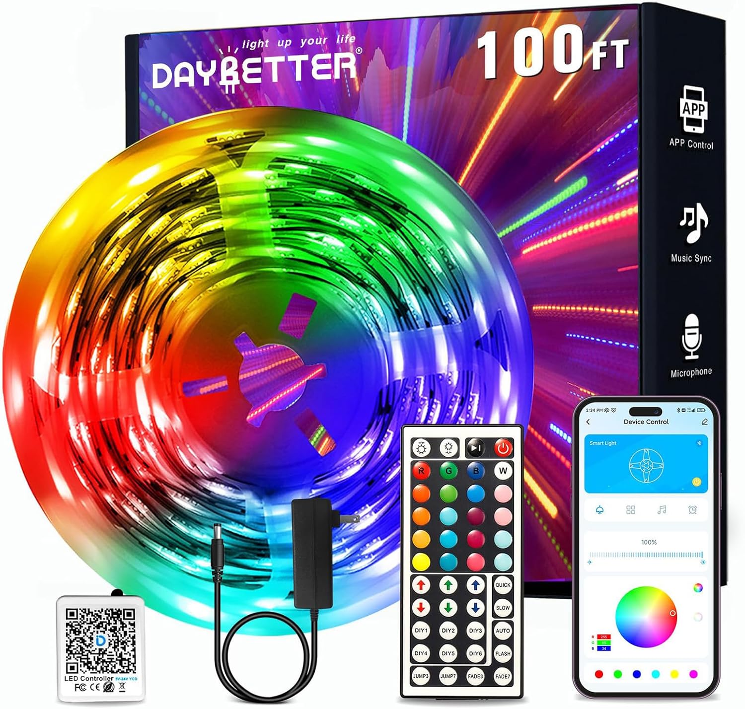 Smart Metal LED Strip Lights — 100FT