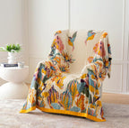 Boho Blue Throw Pillow — 60" - View 4