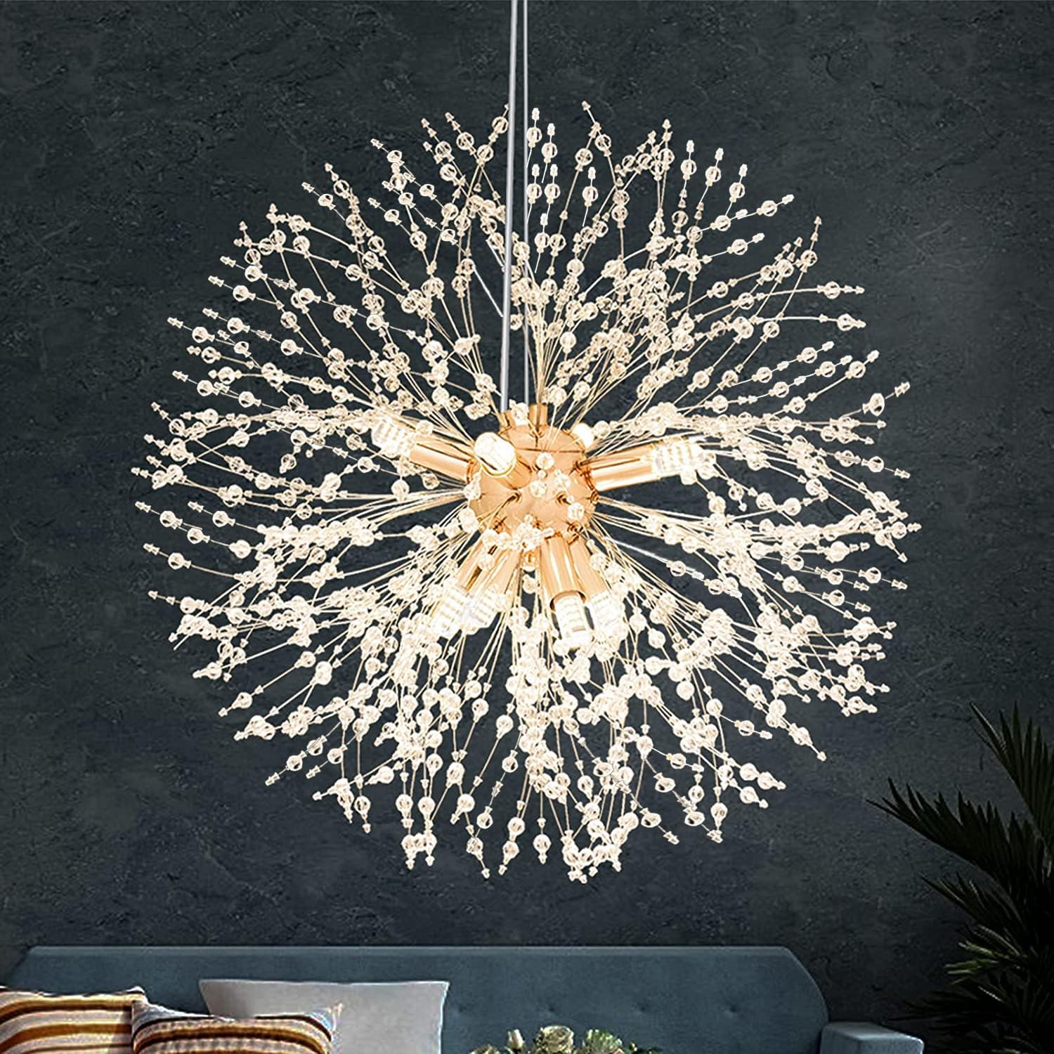 Luxe Gold Chandelier — 8-Light — Gold
