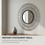 Metal Wall Mirror — 25" - View 4