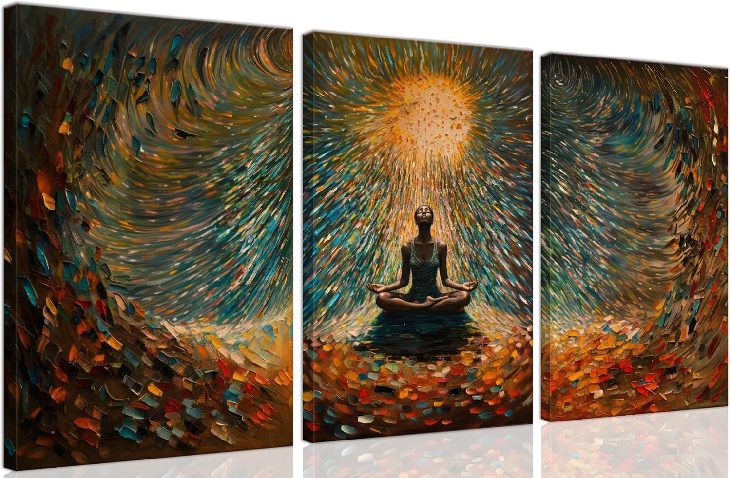 Modern Black Wall Decor — 16" — colored-A