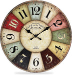 Battery Operated Farmhouse Wood Wall Clock — 12" - View 7