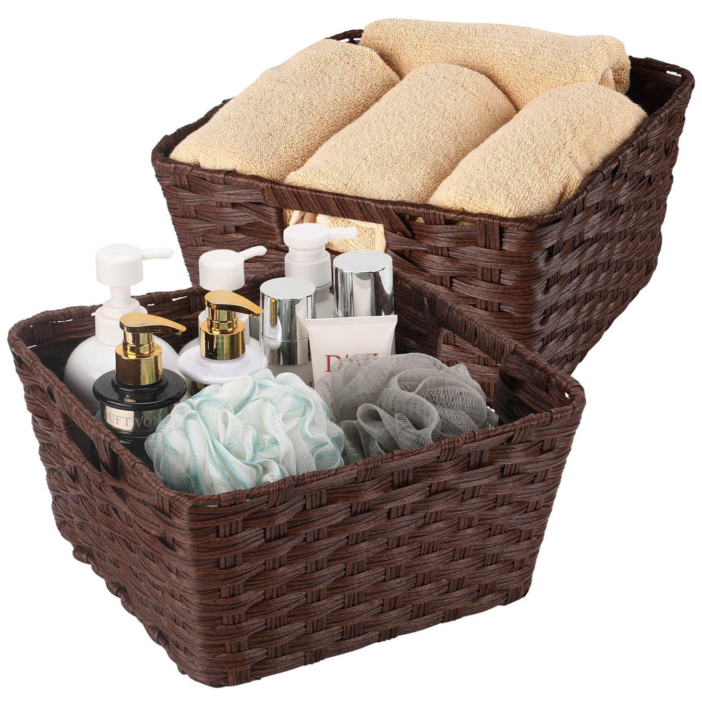 Boho Brown Storage Basket — 12"