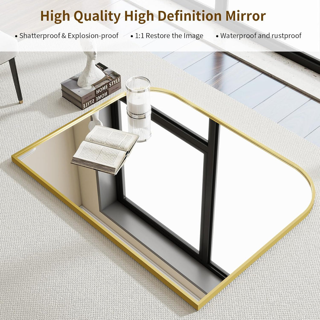 Framed Luxe Black Vanity Mirror — 30" - View 3