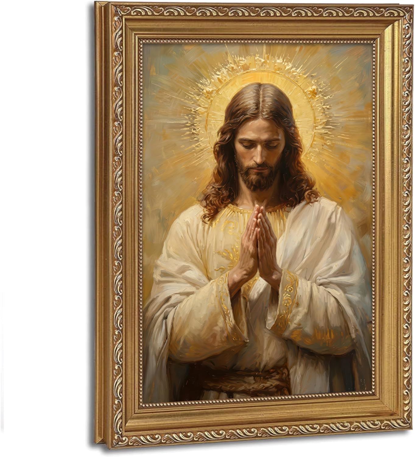 Metal Canvas Wall Art — 12X16 — Jesus Praying
