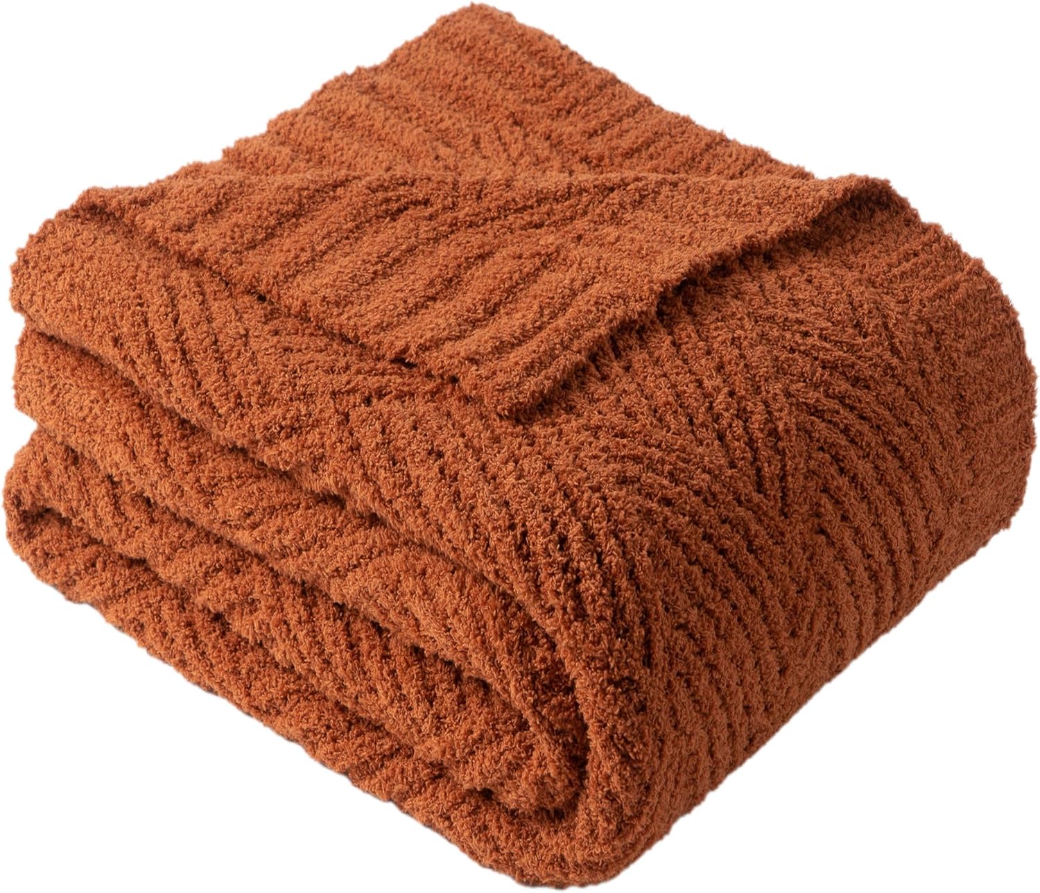 Knit Beige Throw Pillow — 50" — Caramel