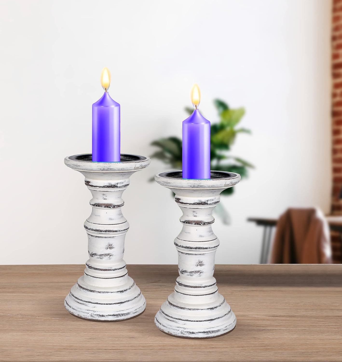 Vintage Farmhouse Grey Candle — 7.5" — 7.5 Inch