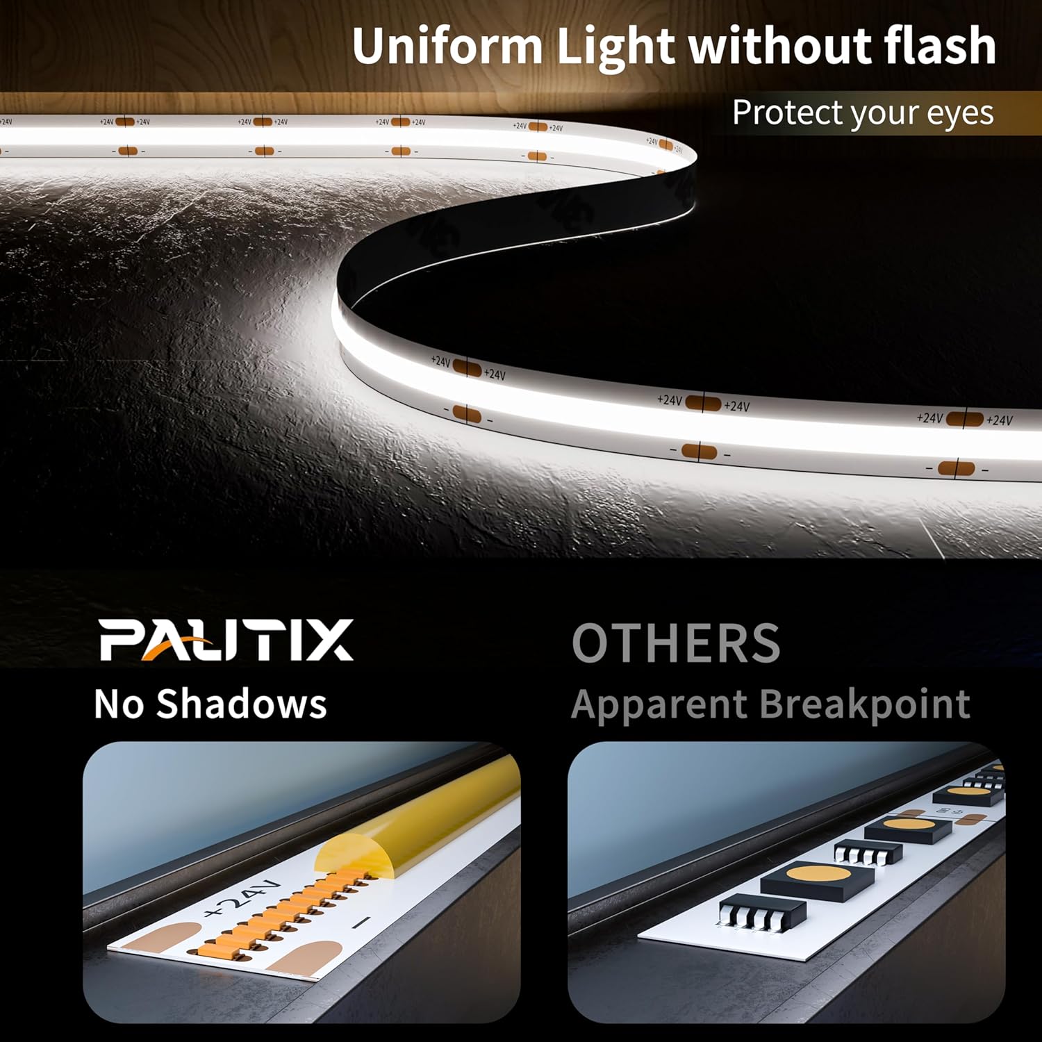 Dimmable Metal LED Strip Lights - View 2