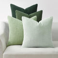 Boho Beige Throw Pillow Cover — 24" — Lightgreen