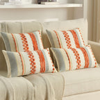 Tufted Boho Beige Throw Pillow Cover — 18" - View 5