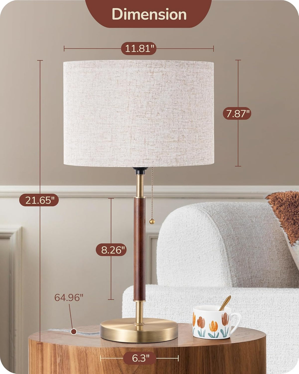 Luxe Black Bedside Lamp - View 6