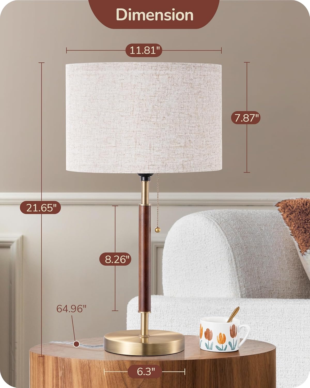 Luxe Black Bedside Lamp - View 6