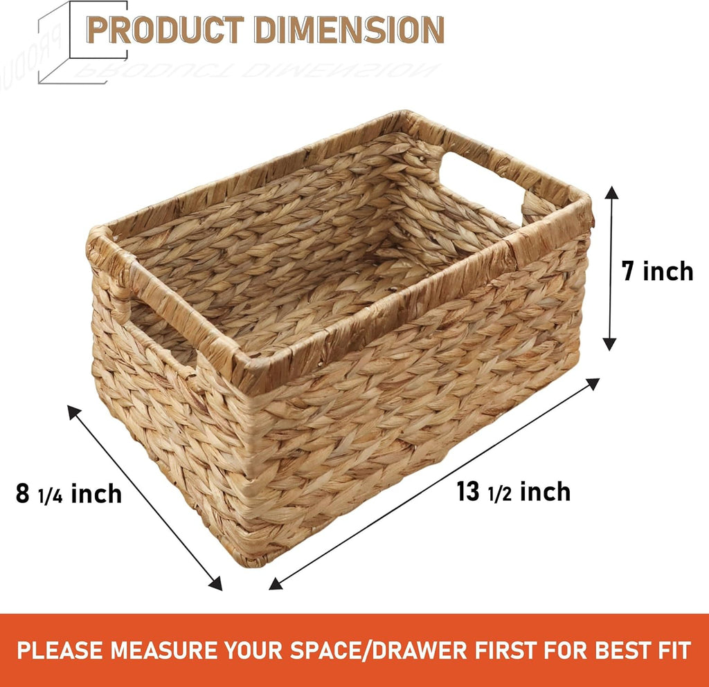 Handwoven Boho Rattan Storage Basket — 13.5" - View 2