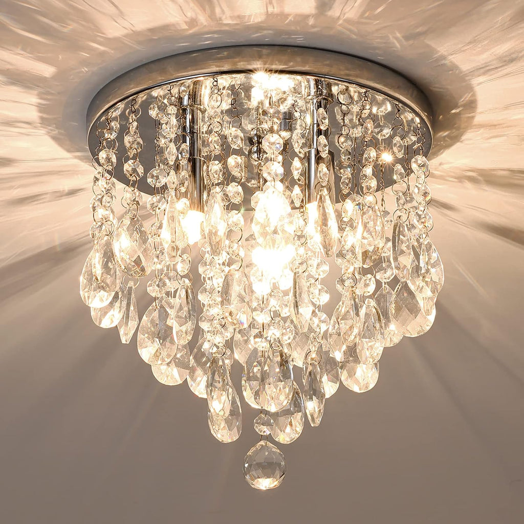 Luxe Glass Chandelier — 3-Light — 10 Inches