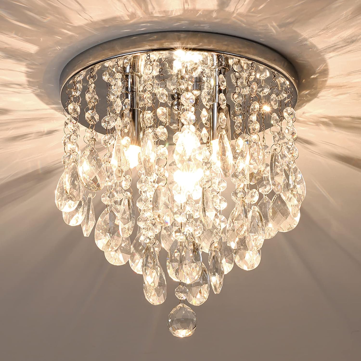 Luxe Glass Chandelier — 3-Light — 10 Inches