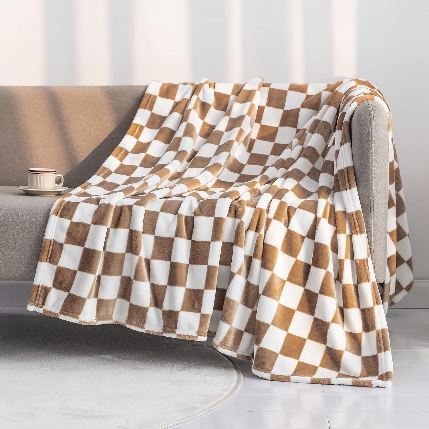 Beige Throw Pillow — 50" — Khaki