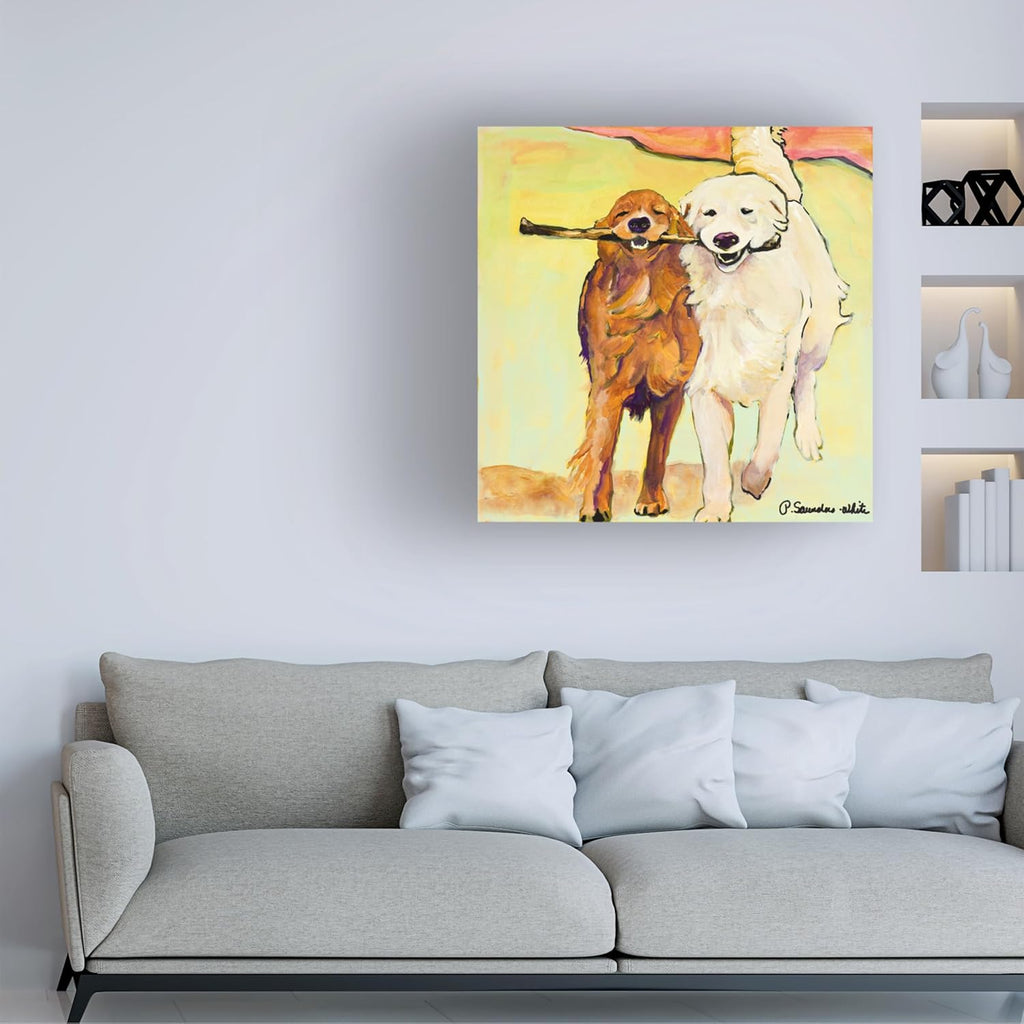 Wrapped Canvas Fabric Canvas Wall Art — 14" - View 3