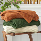 Knit Farmhouse Beige Throw Pillow — 51"
