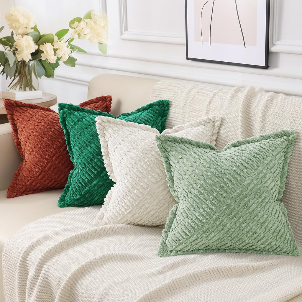 Boho Beige Throw Pillow Cover — 18" - View 5