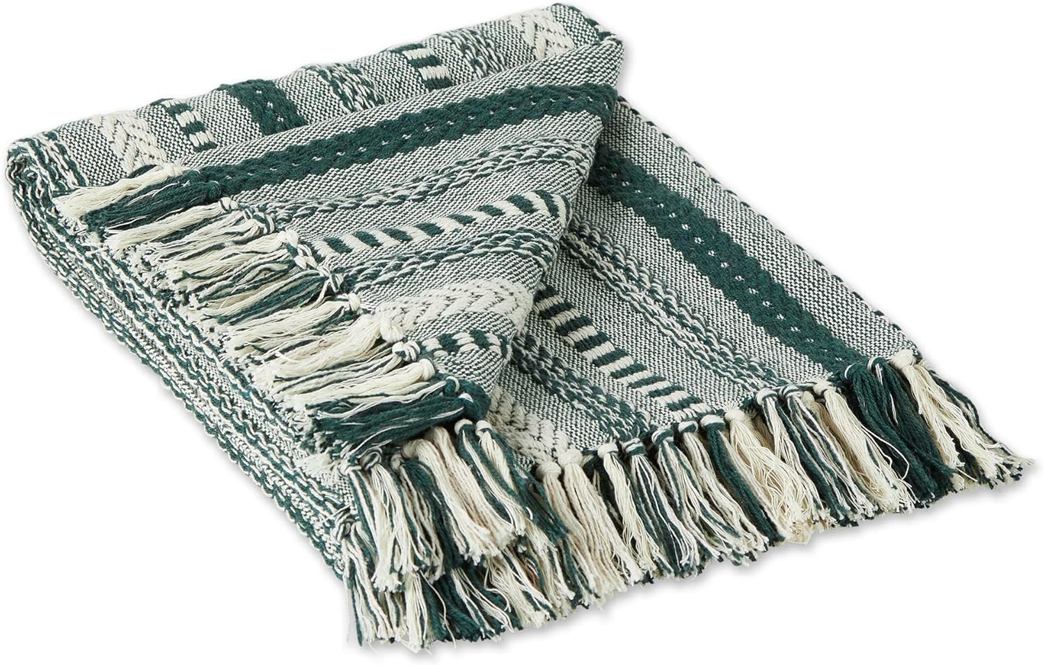 Beige Throw Pillow — 60" — Dark Green
