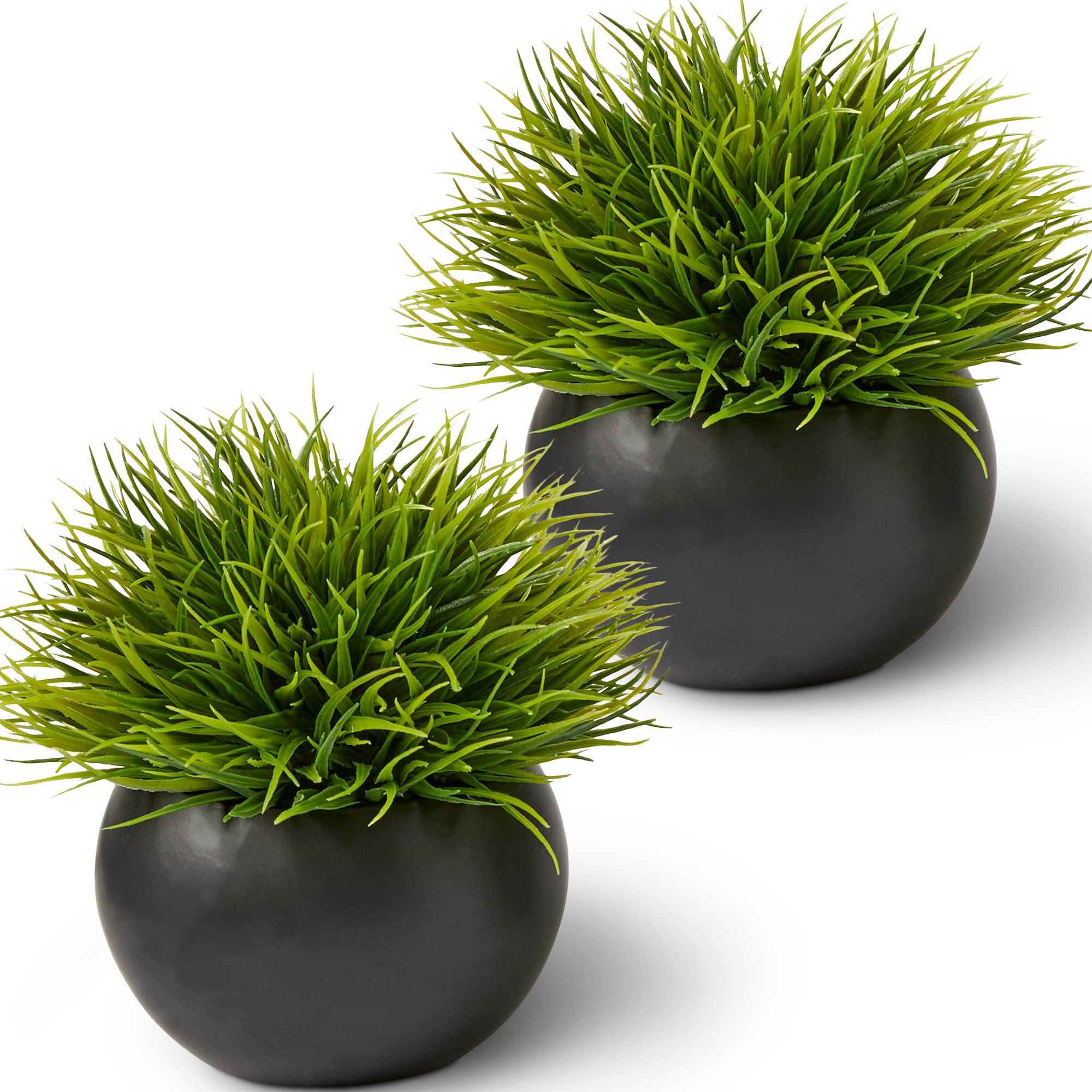 Round Ceramic Faux Succulent