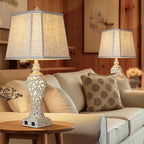 USB Beige Bedside Lamp — 28.5" - View 6