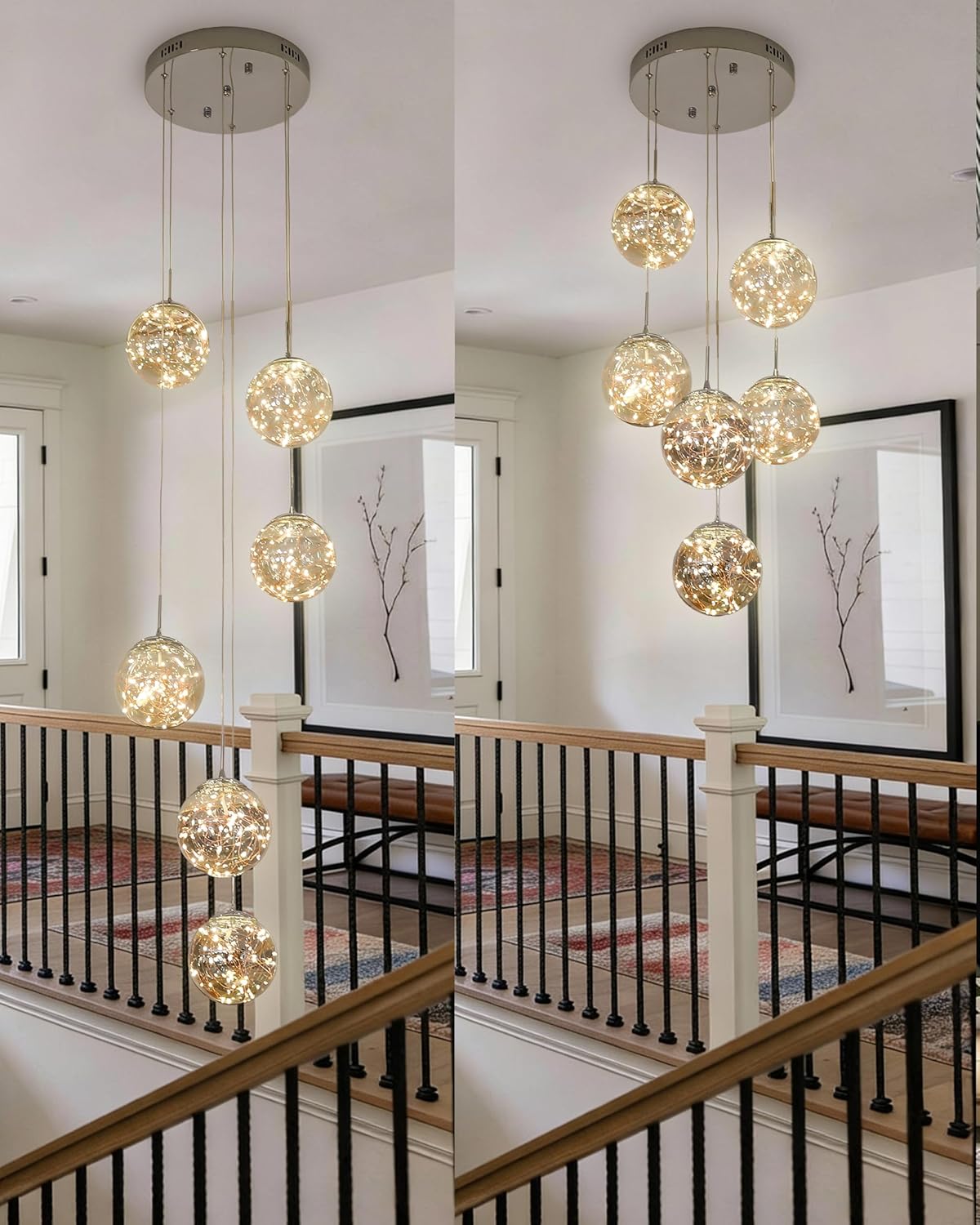Luxe Grey Chandelier - View 4