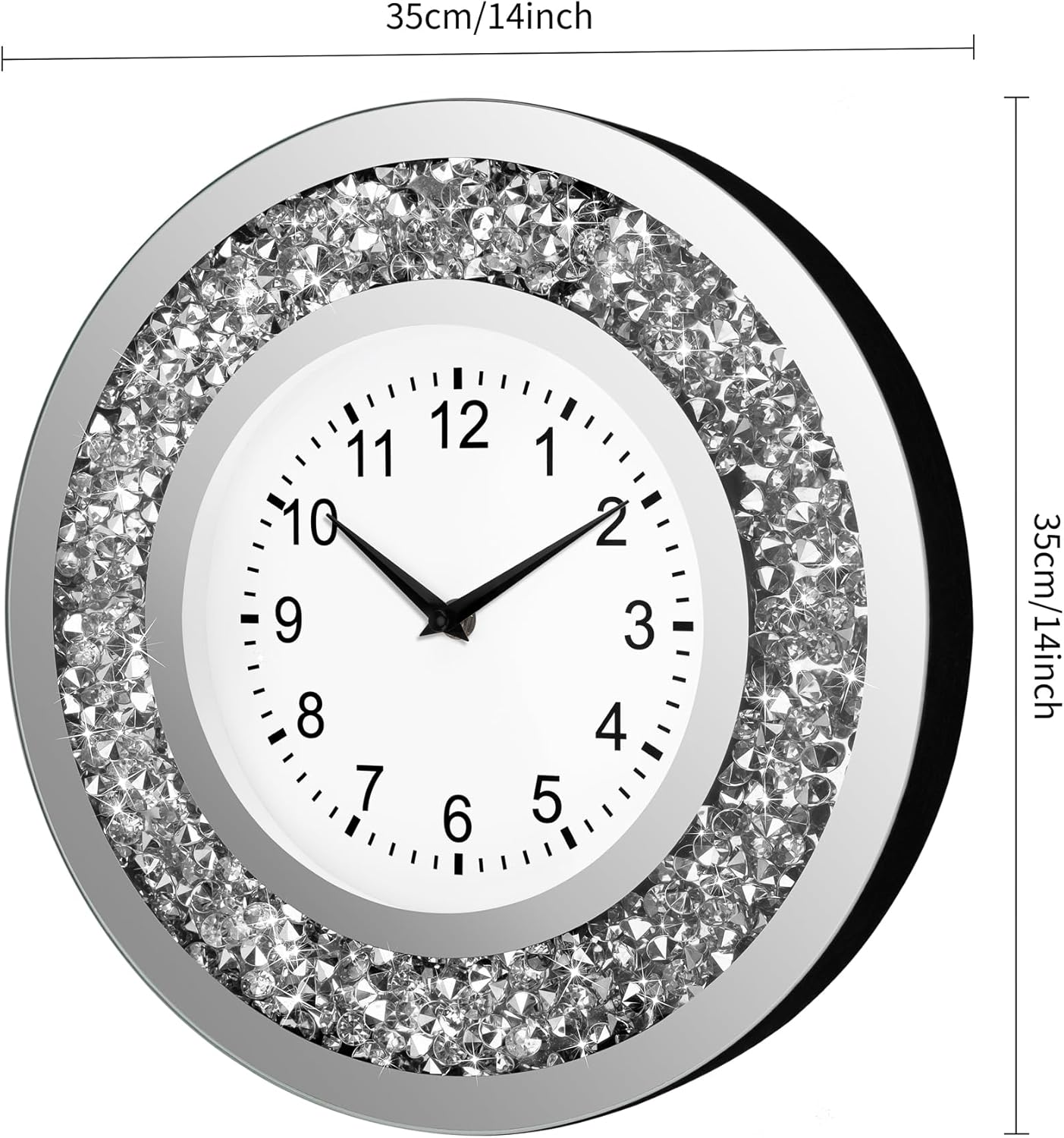 Round Luxe Glass Mirror — 14" - View 2
