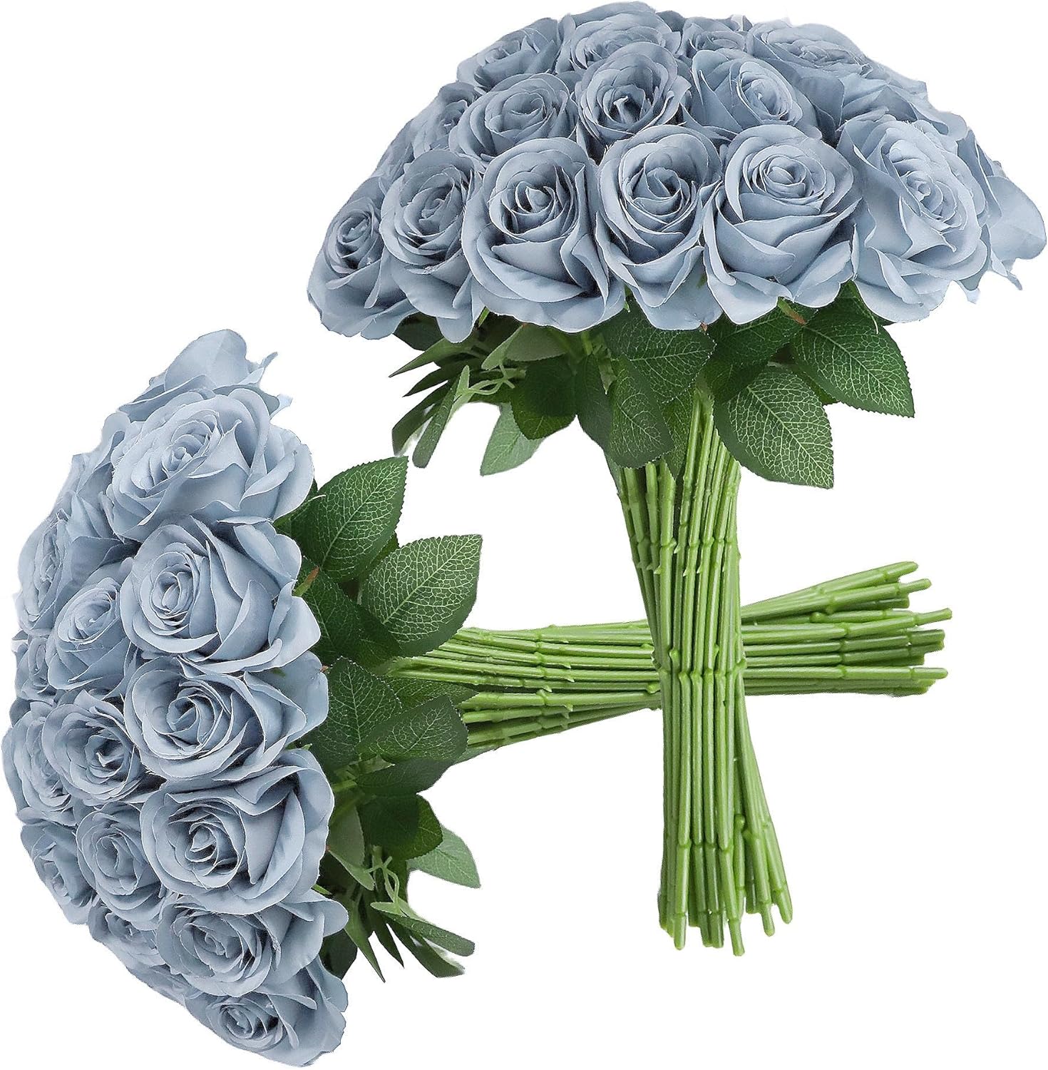 Beige Artificial Flowers — Dusty Blue