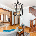 Farmhouse Black Chandelier — 4-Light - View 7