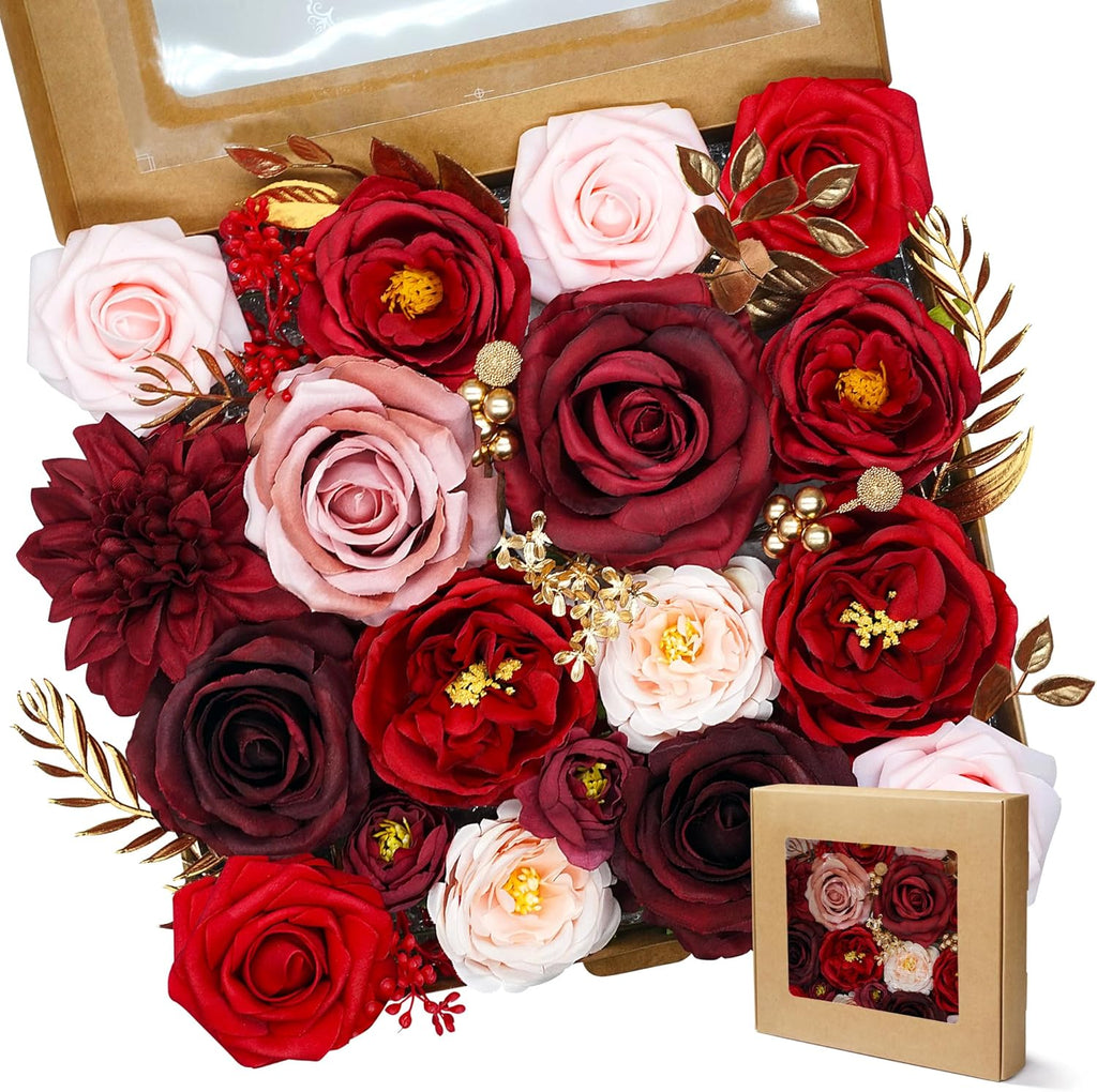 Blue Artificial Flowers — Red&pink