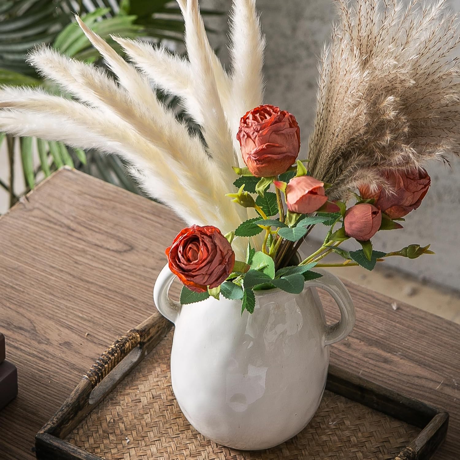 Farmhouse Beige Flower Vase - View 7