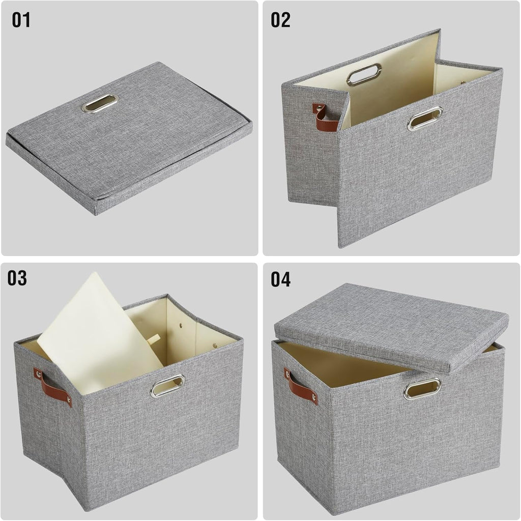 Beige Storage Bin — 17" - View 6