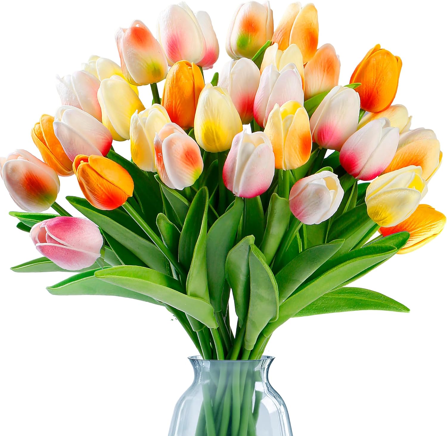 Green Artificial Flowers — 30 Pcs
