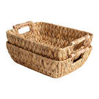 Hand-Woven Boho Beige Storage Basket