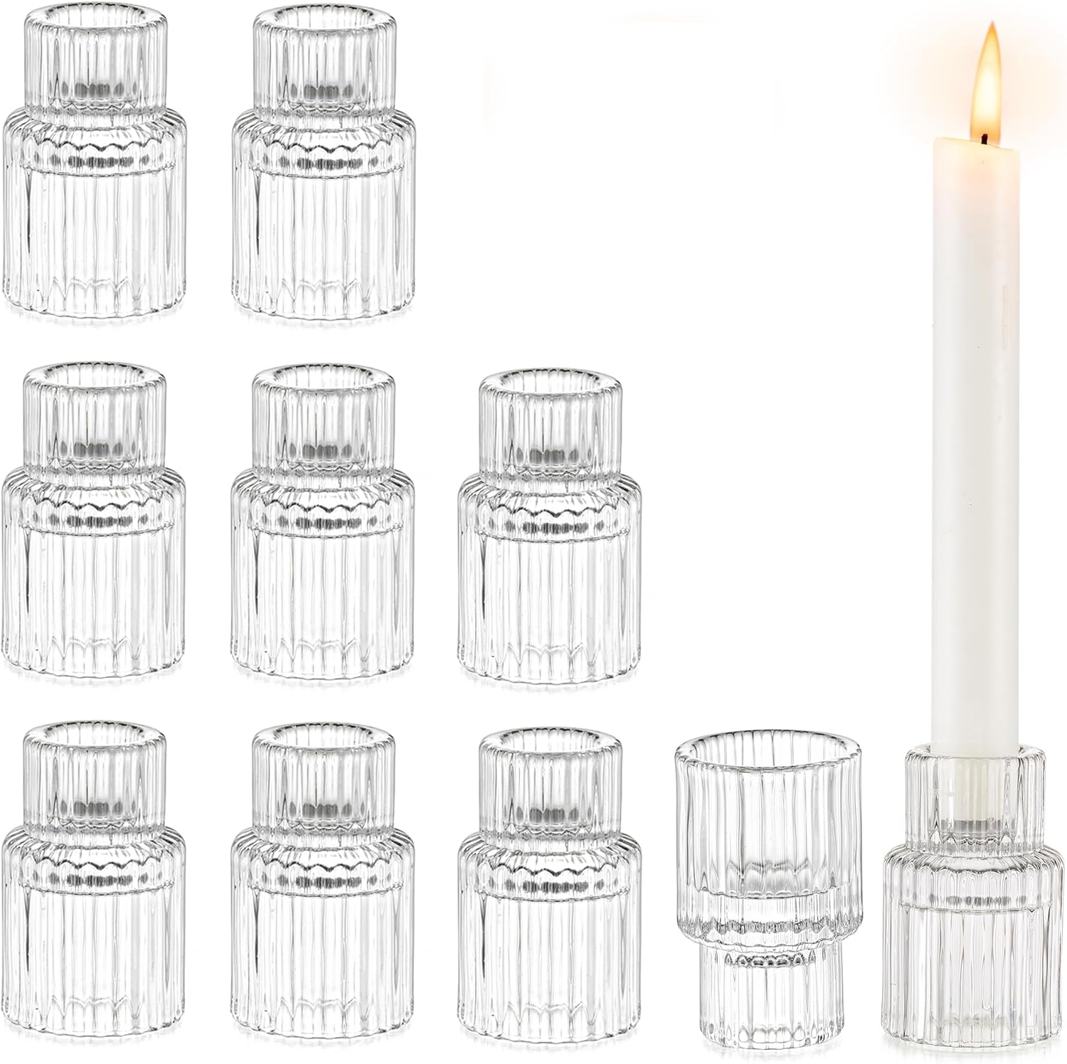 Modern Blue Candle — Clear