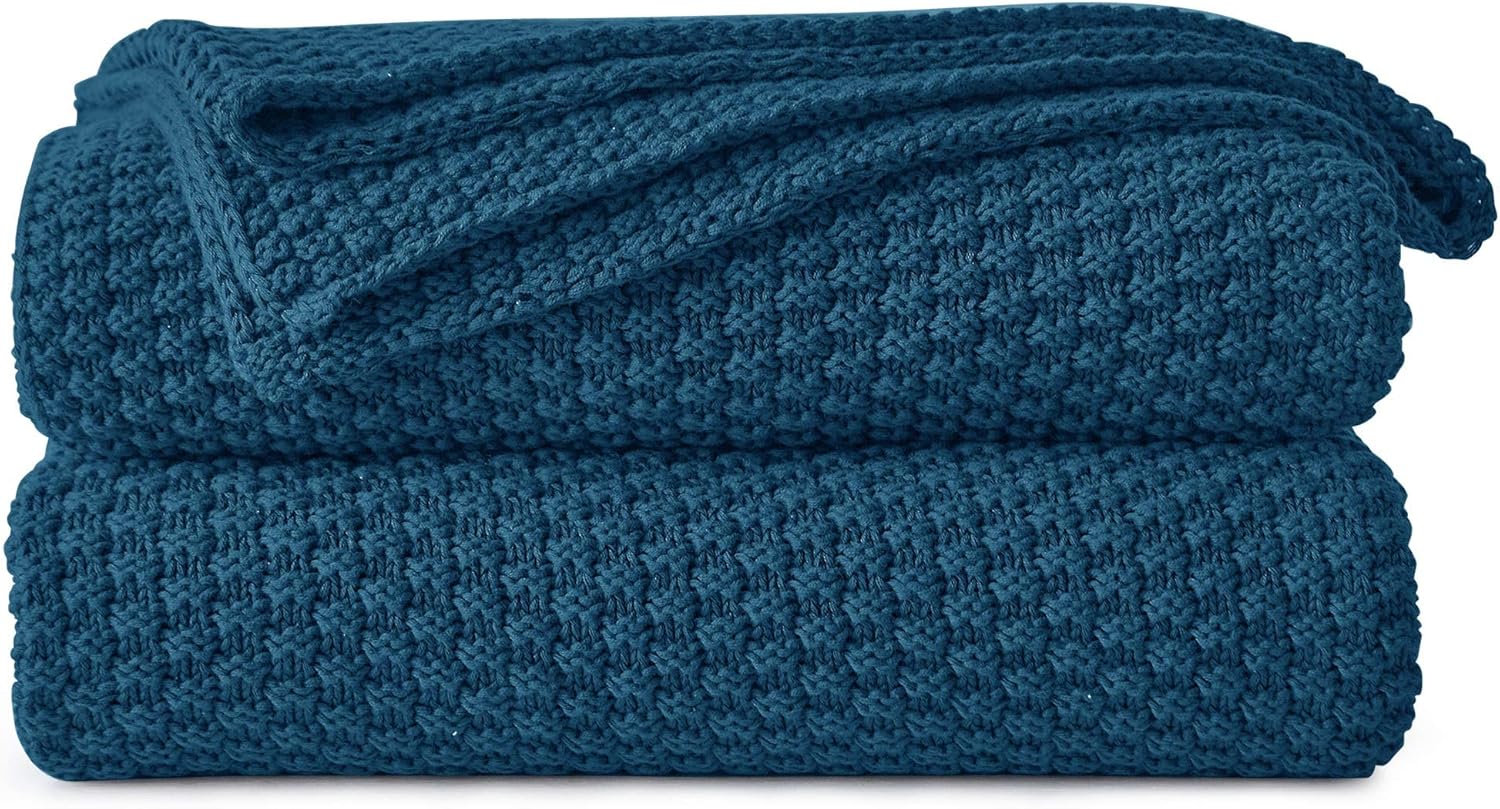 Oversized Beige Throw Pillow — 60" — Blue