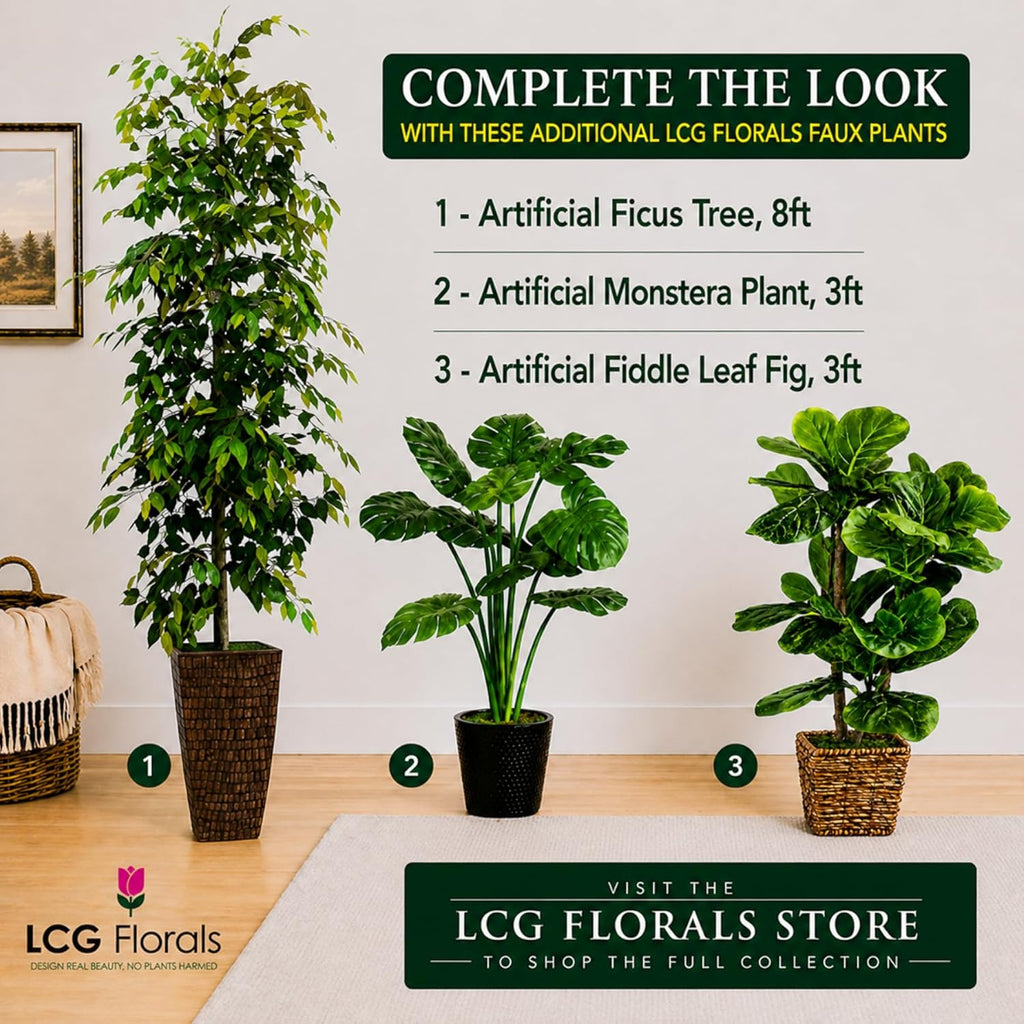 Boho Black Artificial Plant - View 4