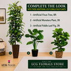 Boho Black Artificial Plant - View 4