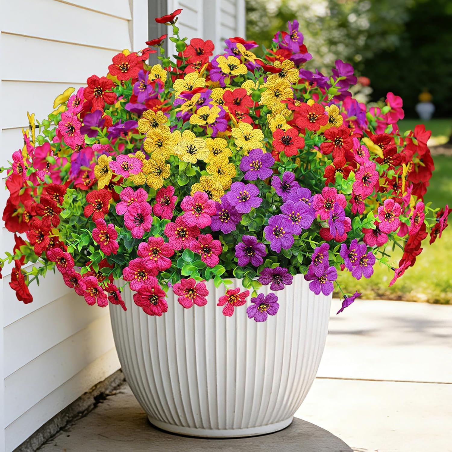 Pink Faux Plant — Purple Red Yellow Hot Pink