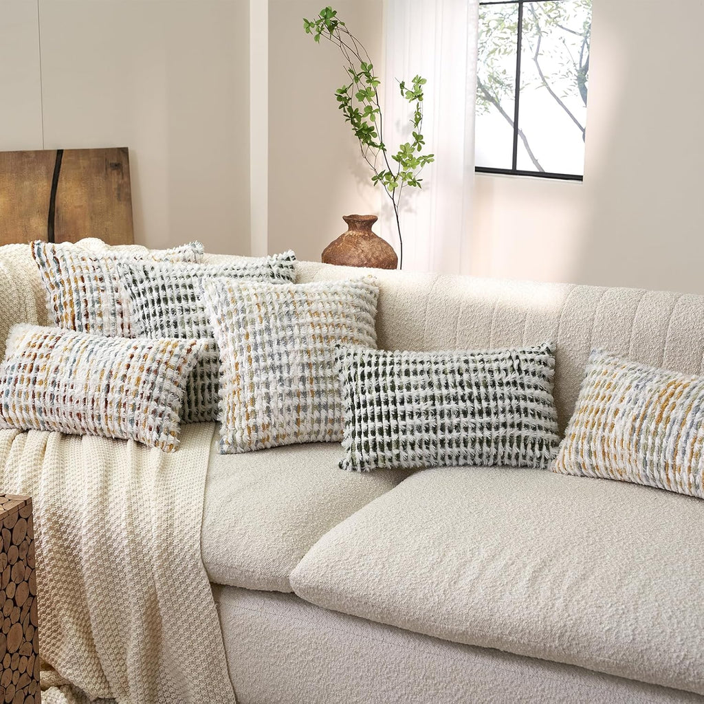 Tufted Boho Black Throw Pillow Cover — 20" - View 7