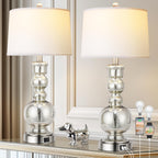 Dimmable Modern Grey Table Lamp — Set of 2