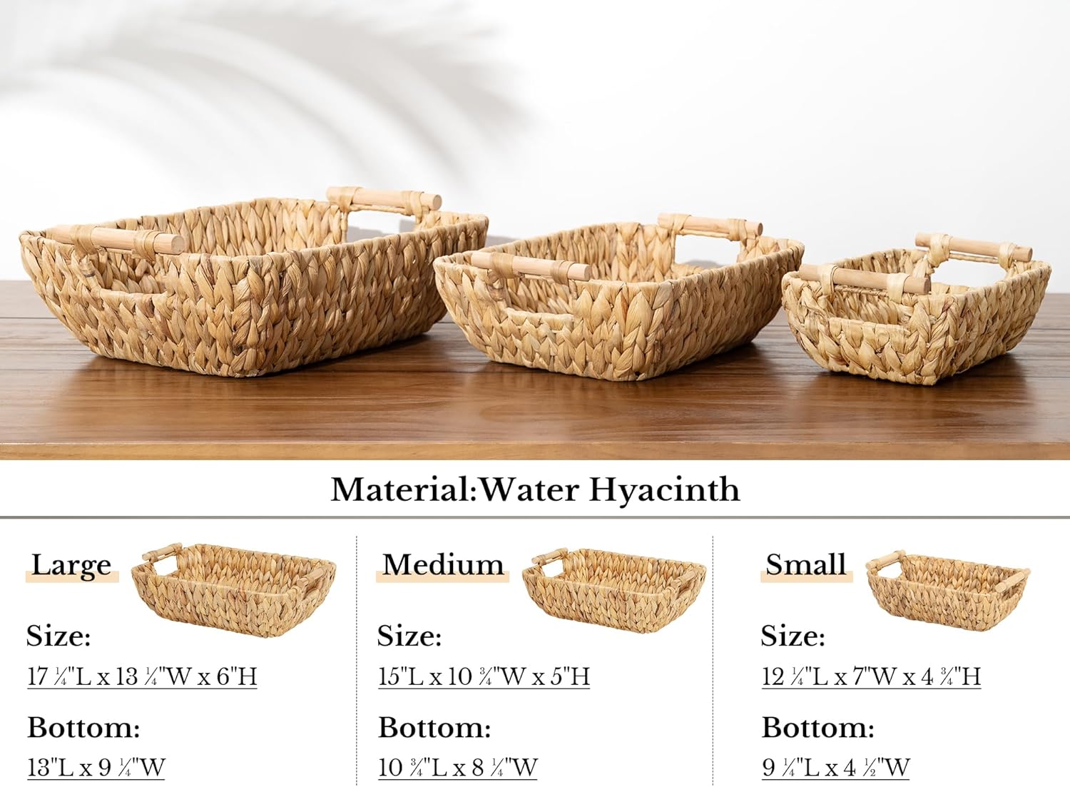 Hand-Woven Boho Beige Storage Basket - View 9